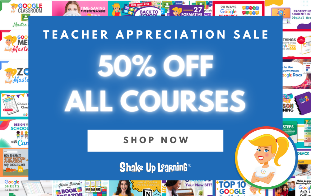 TEACHER APPRECIATION Sale! 50% off ALL Courses