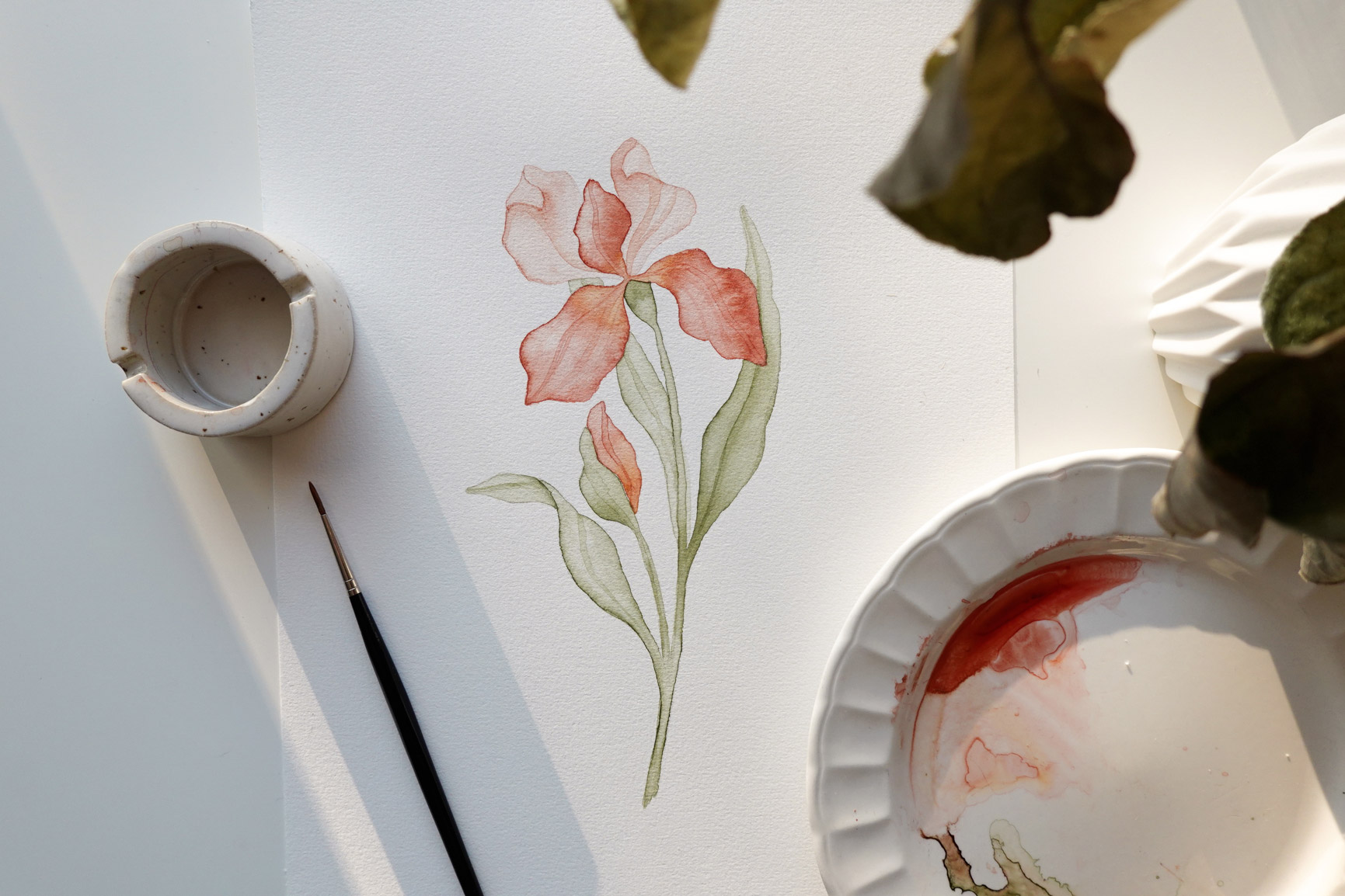 Floral online watercolor art classes