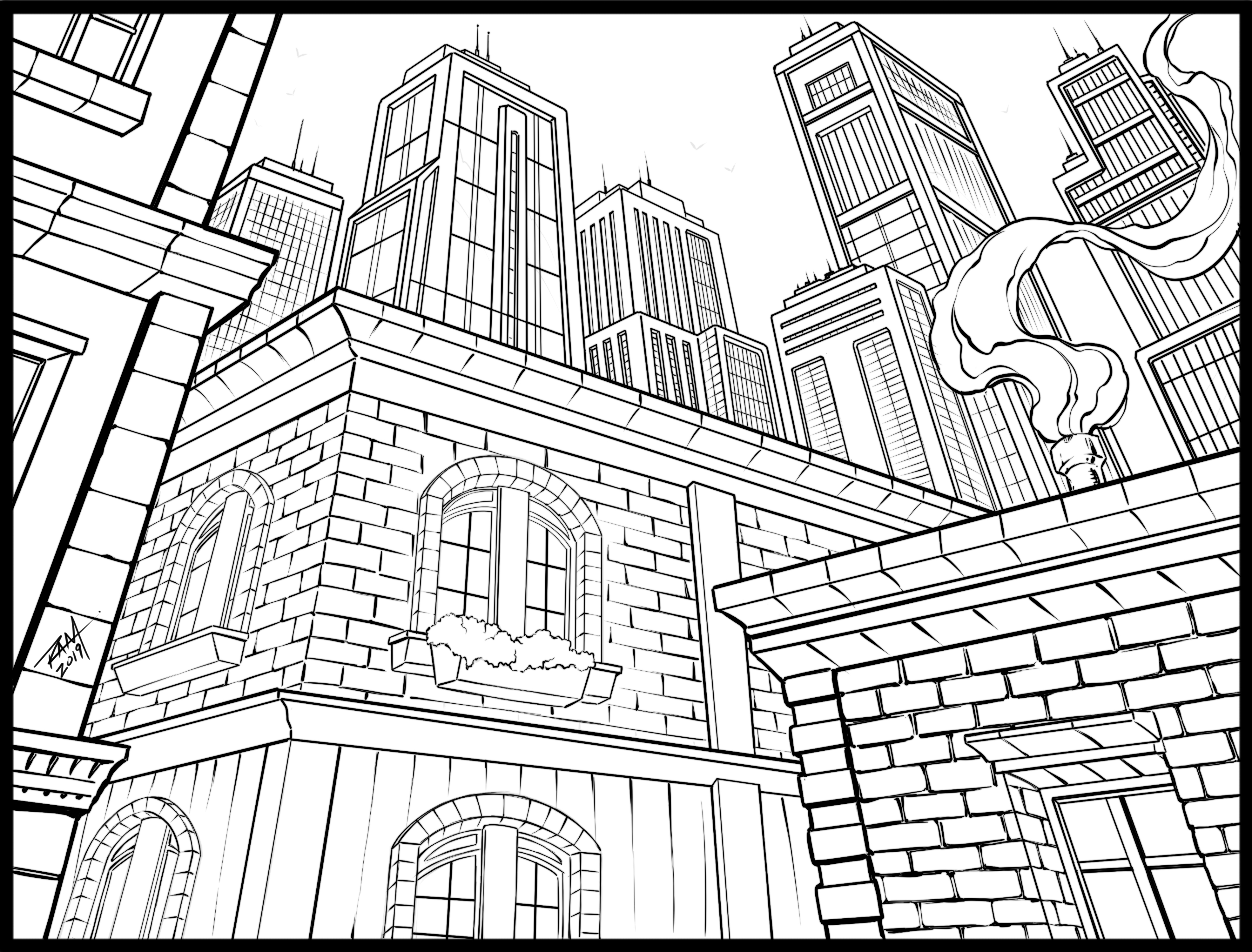 Drawing Amazing Backgrounds With Perspective Step By Step Ram