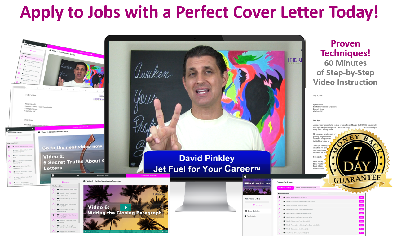 Killer Cover Letters | David Pinkley | Resume Sage ...