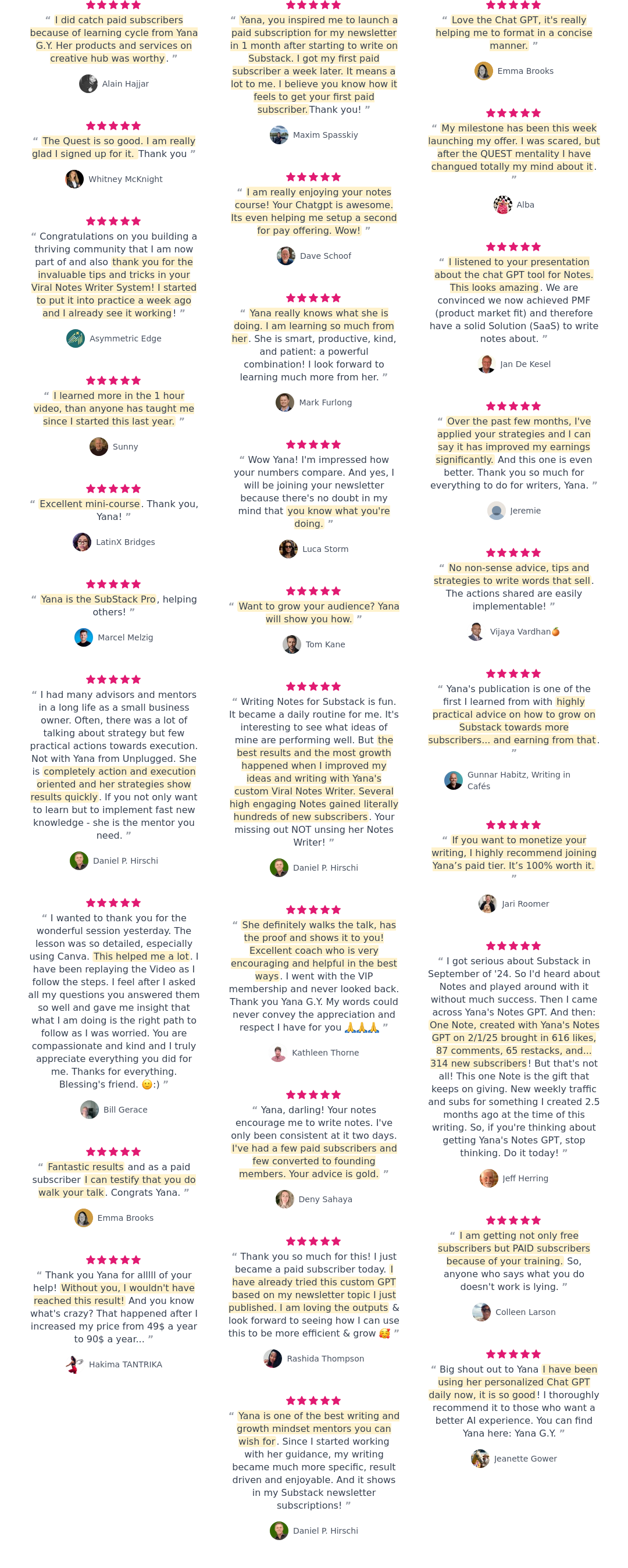 recommendations for the Unplugged newsletter on Substack