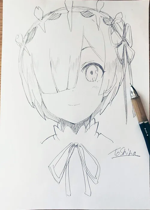 Sketch anime characters like this on our course and learn how to get better at drawing anime