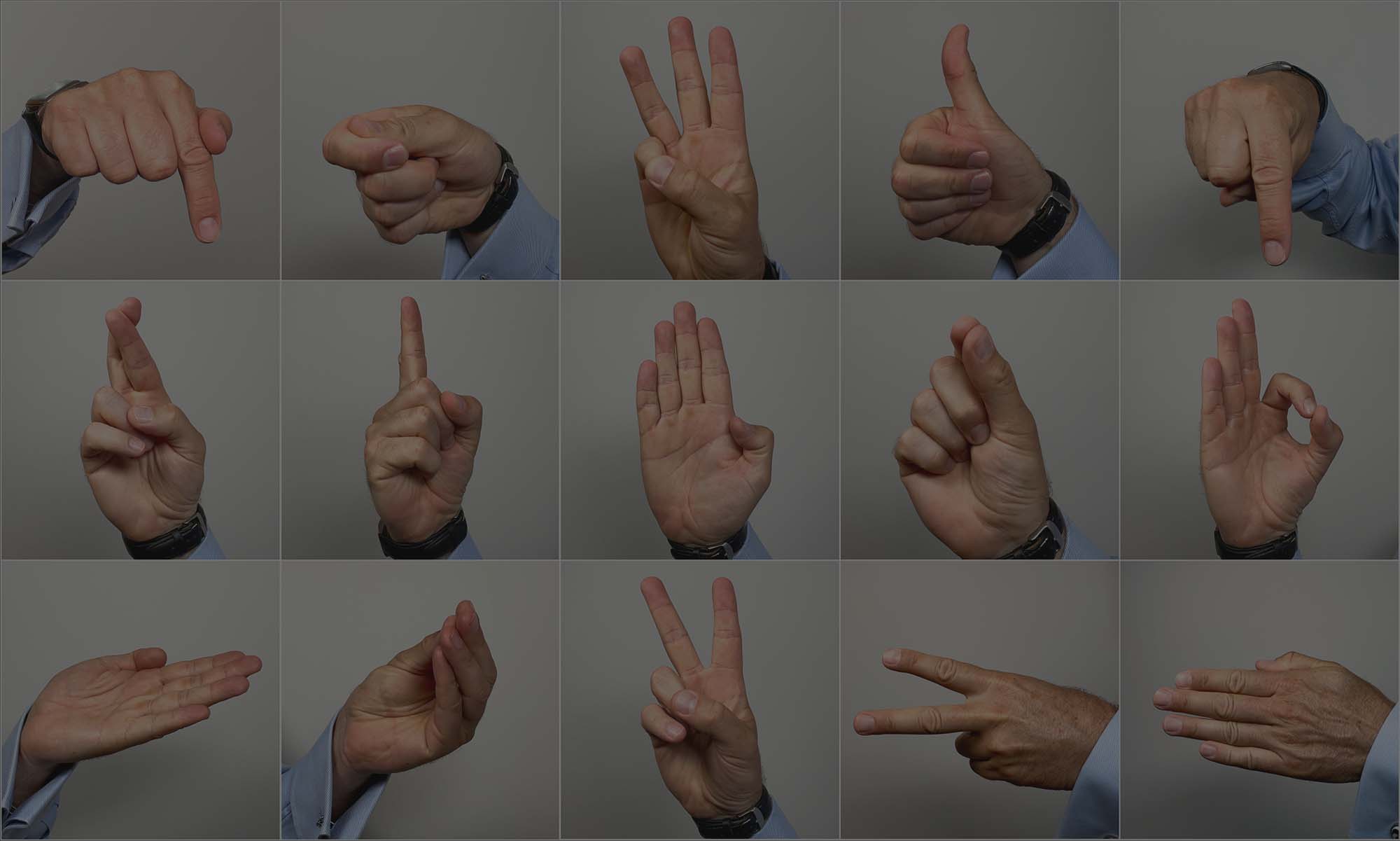 Hands showing body language examples