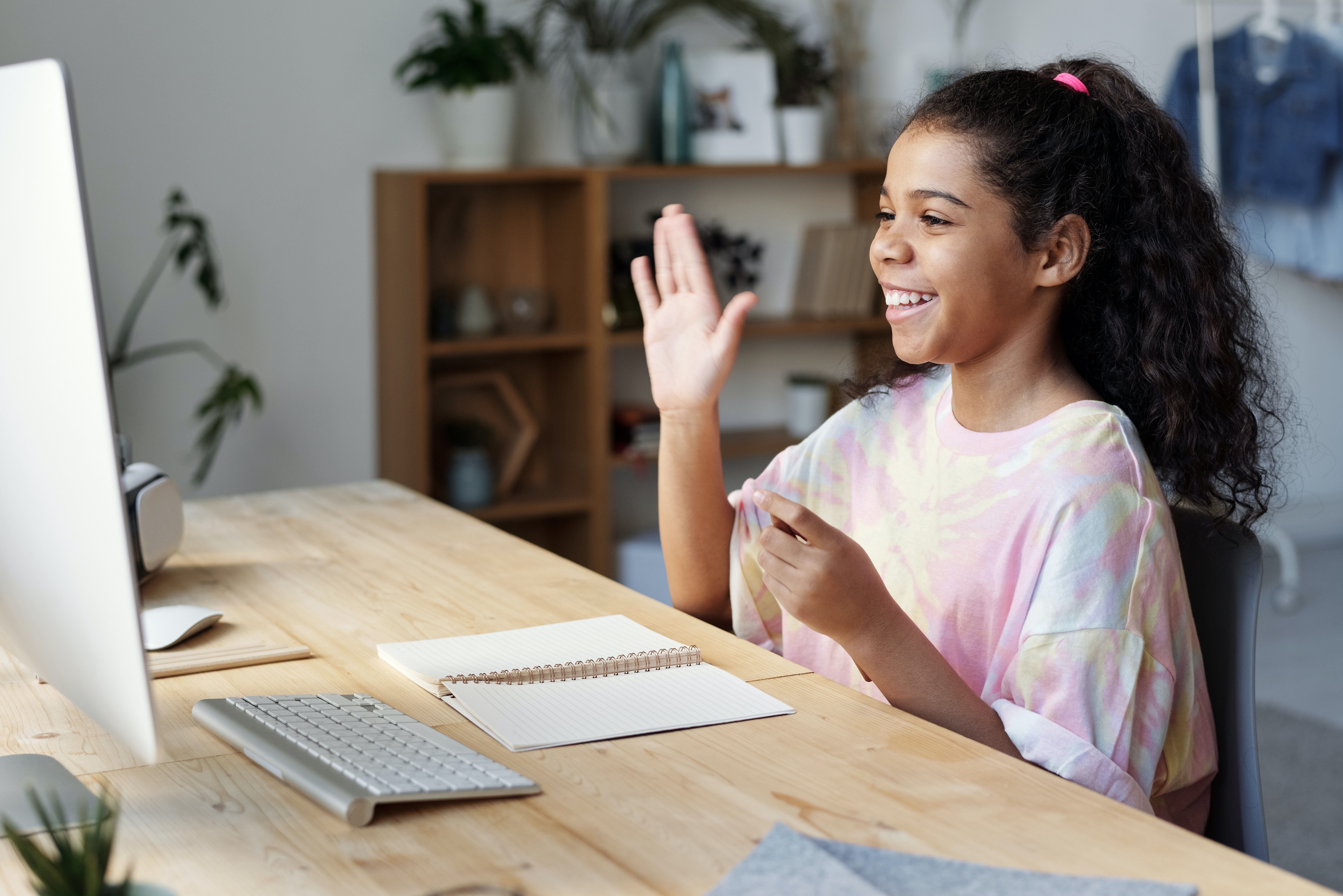 Girl at computer