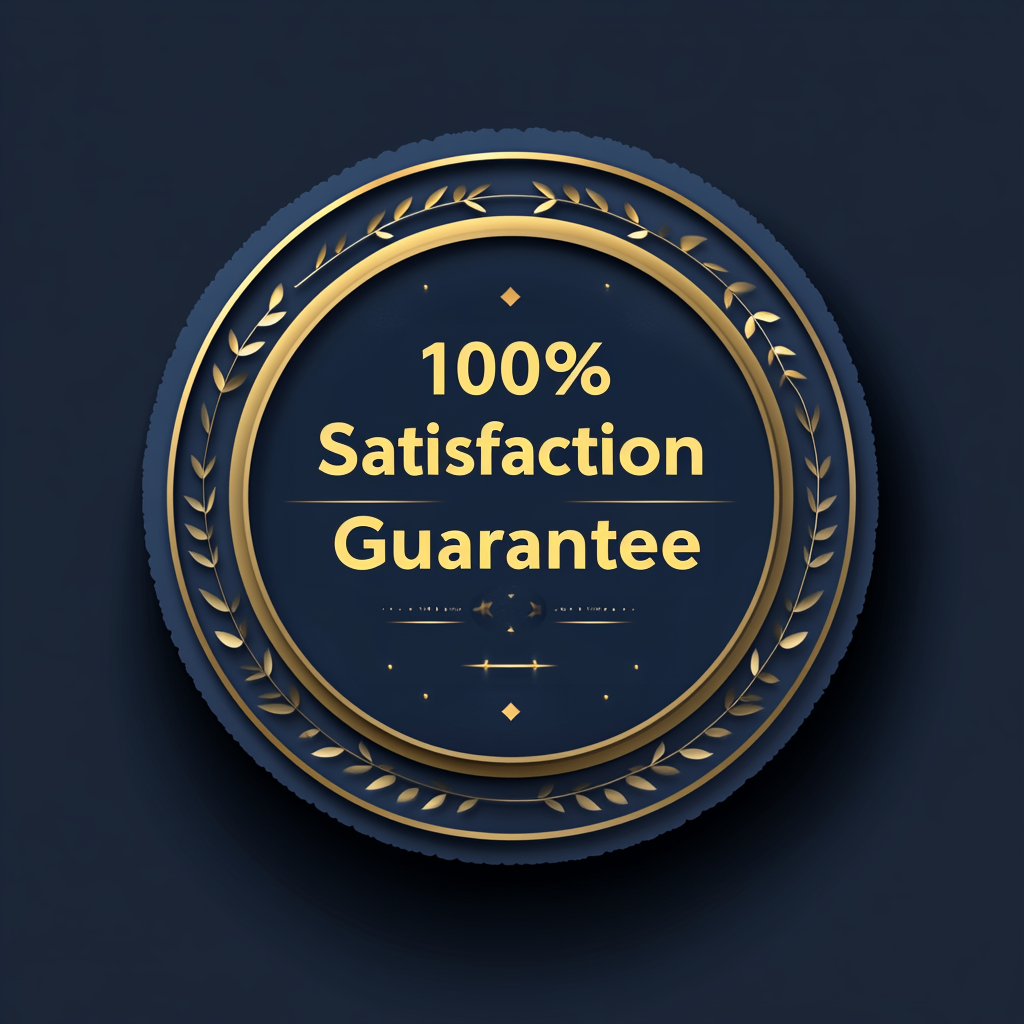 100% Satisfaction Guarantee Symbol.