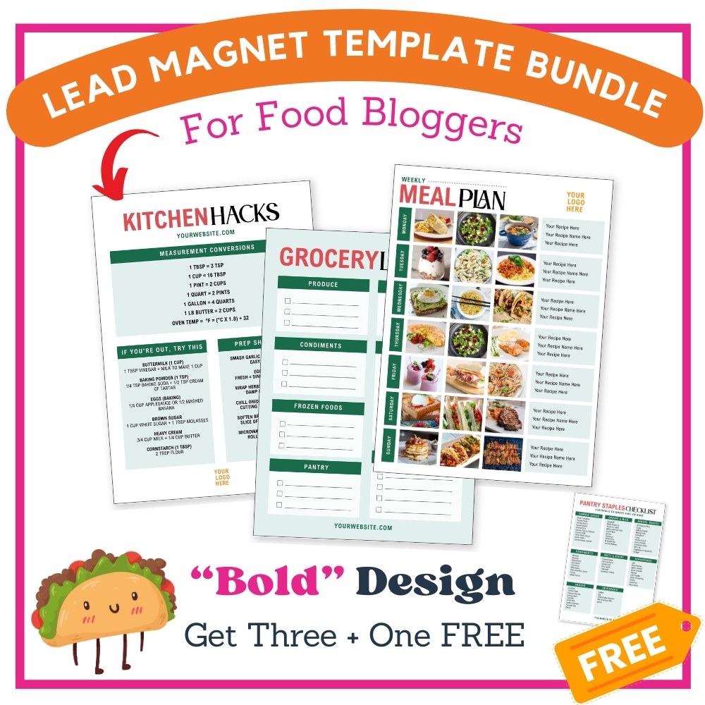 Lead Magnet Templates for Food Bloggers