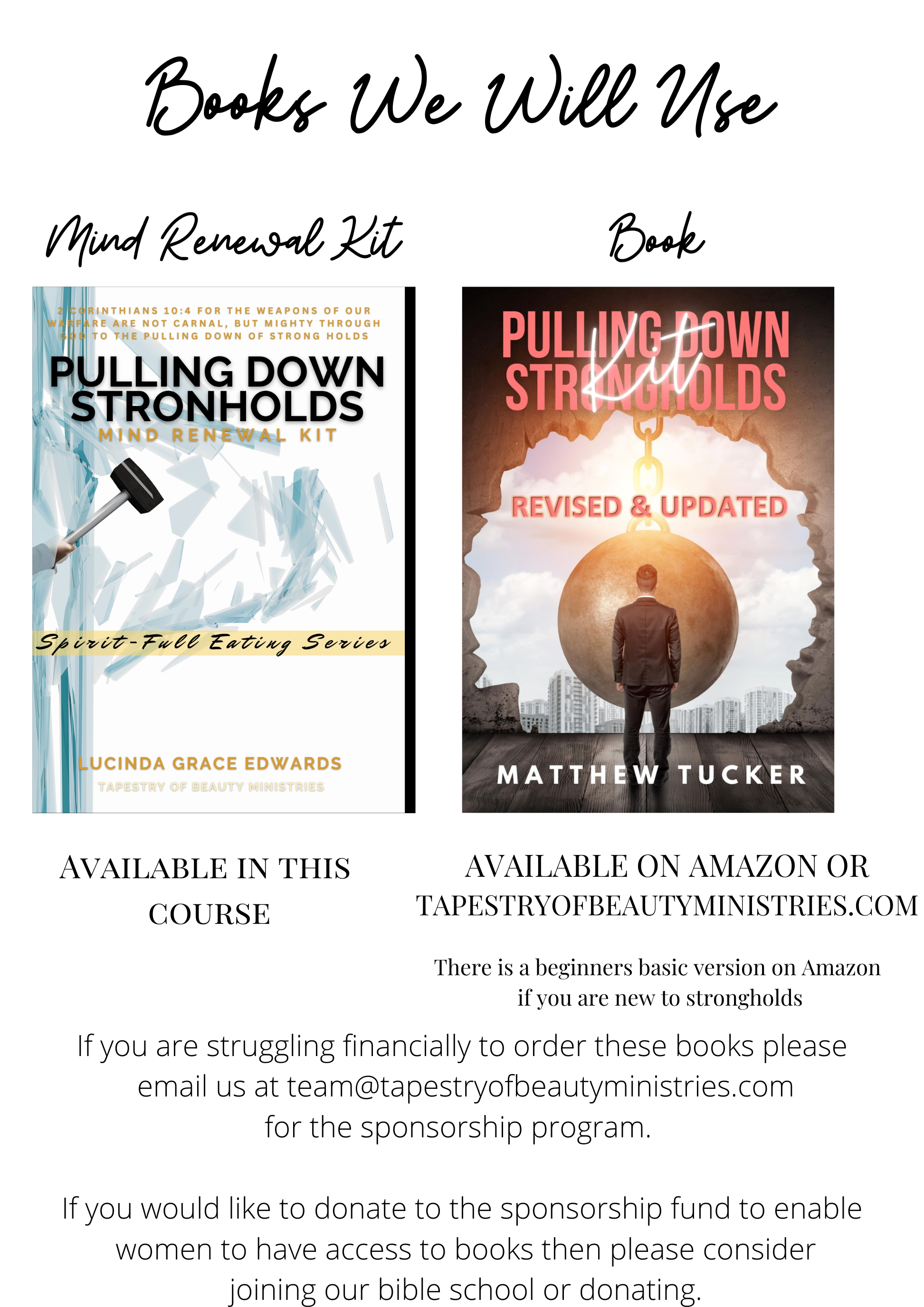 Pulling Down Strongholds, Matthew Tucker, Tapestry Of Beauty Ministries