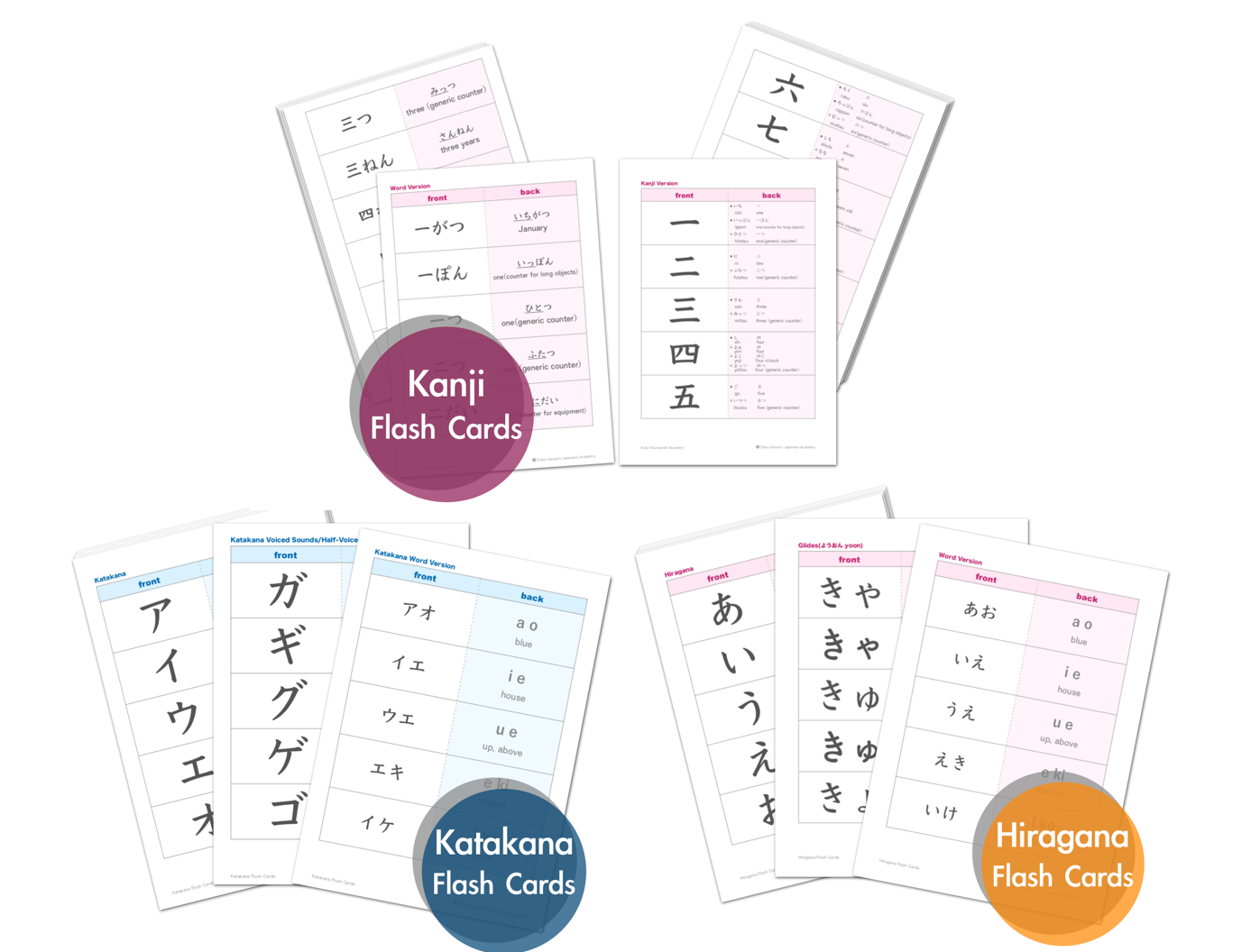 Hiragana Katakana Kanji Chika Sensei S Japanese Academy