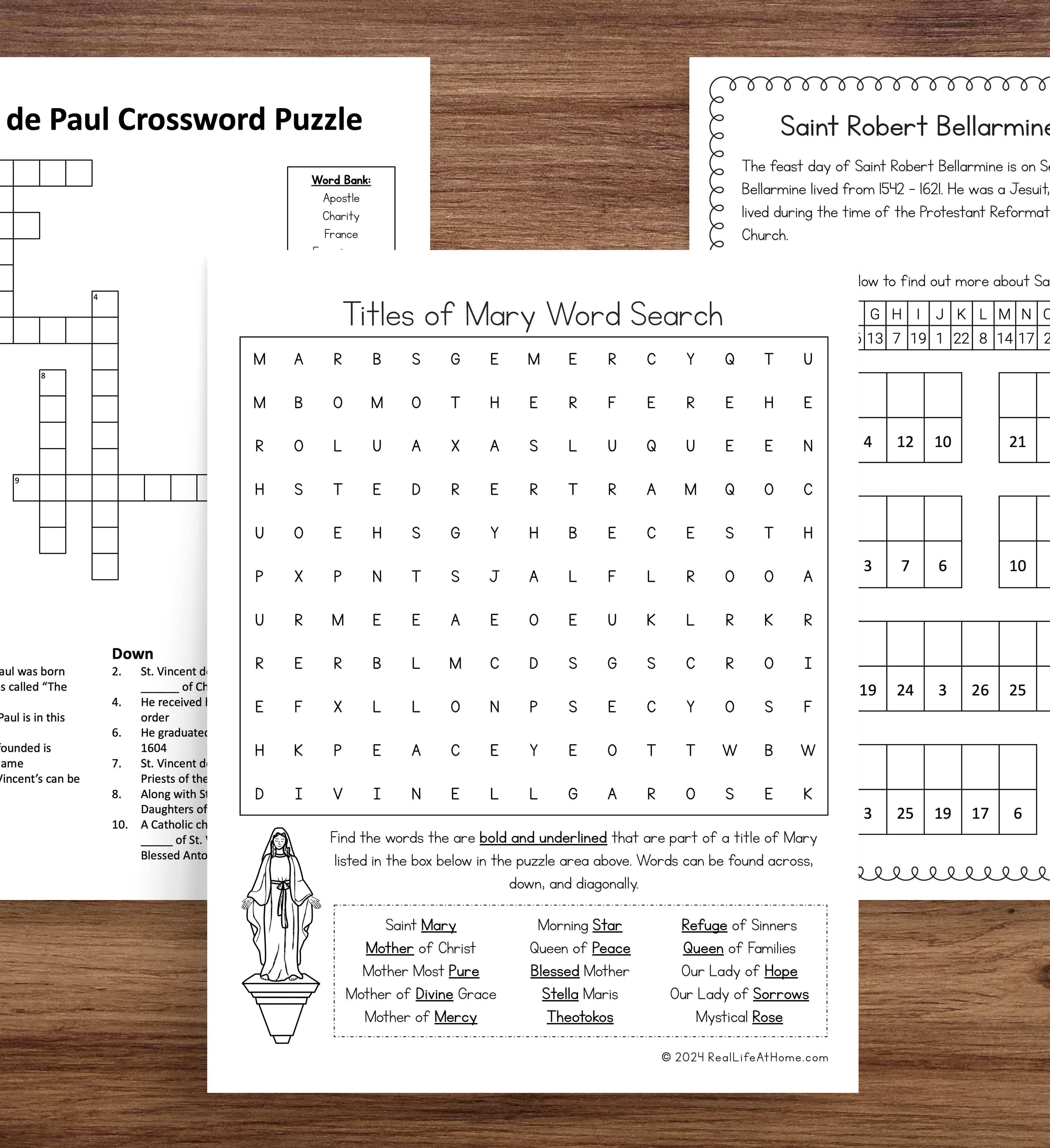 Catholic Icing Monthly Pack Kids Printables