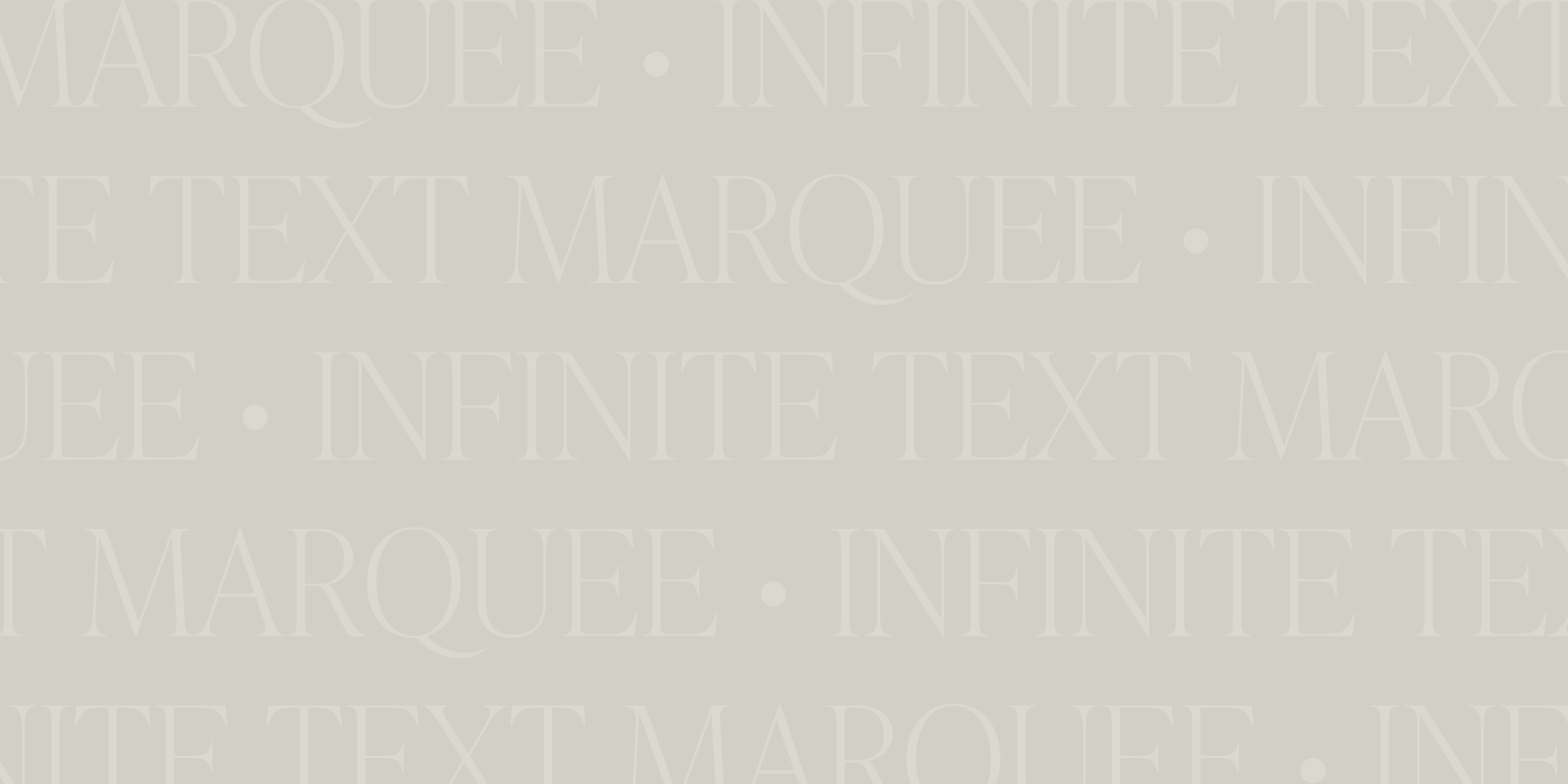 Infinite Text Marquee