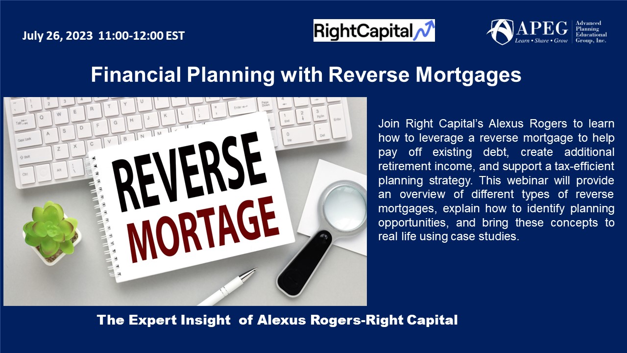 APEG Financial Planning with Reverse Mortgages 
