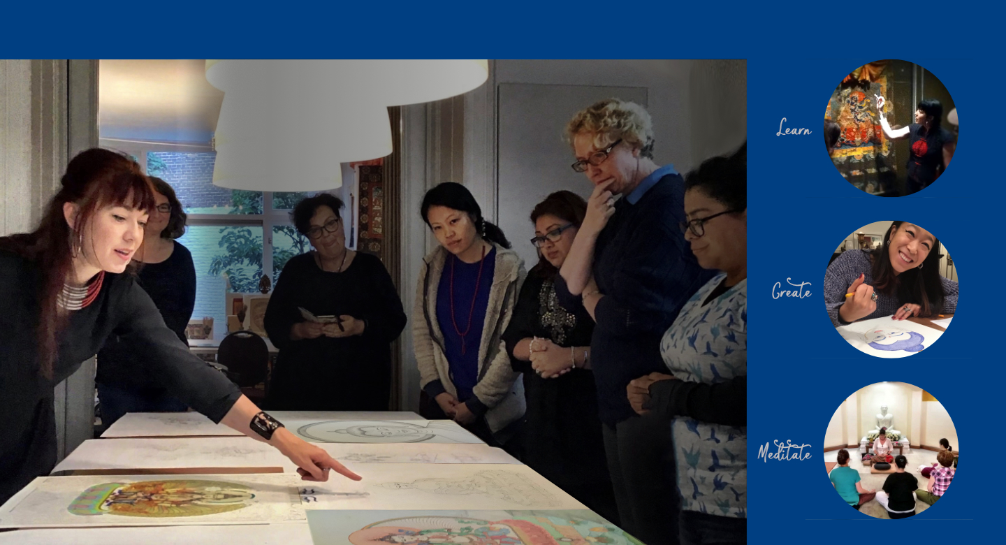 Carmen Mensink teaching Tibetan Buddhist Art