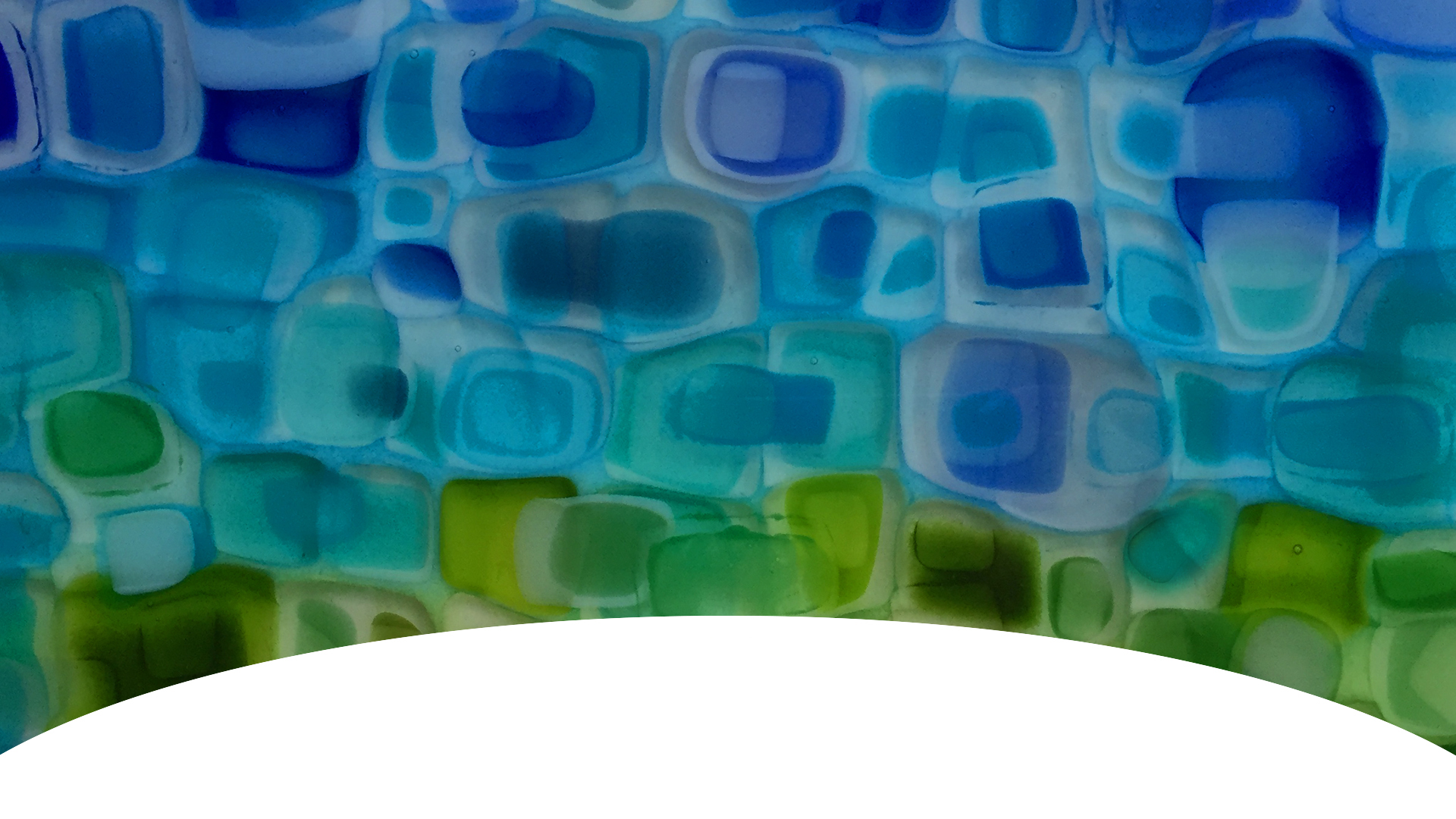 Watercolor Glass close-up in blues and greens