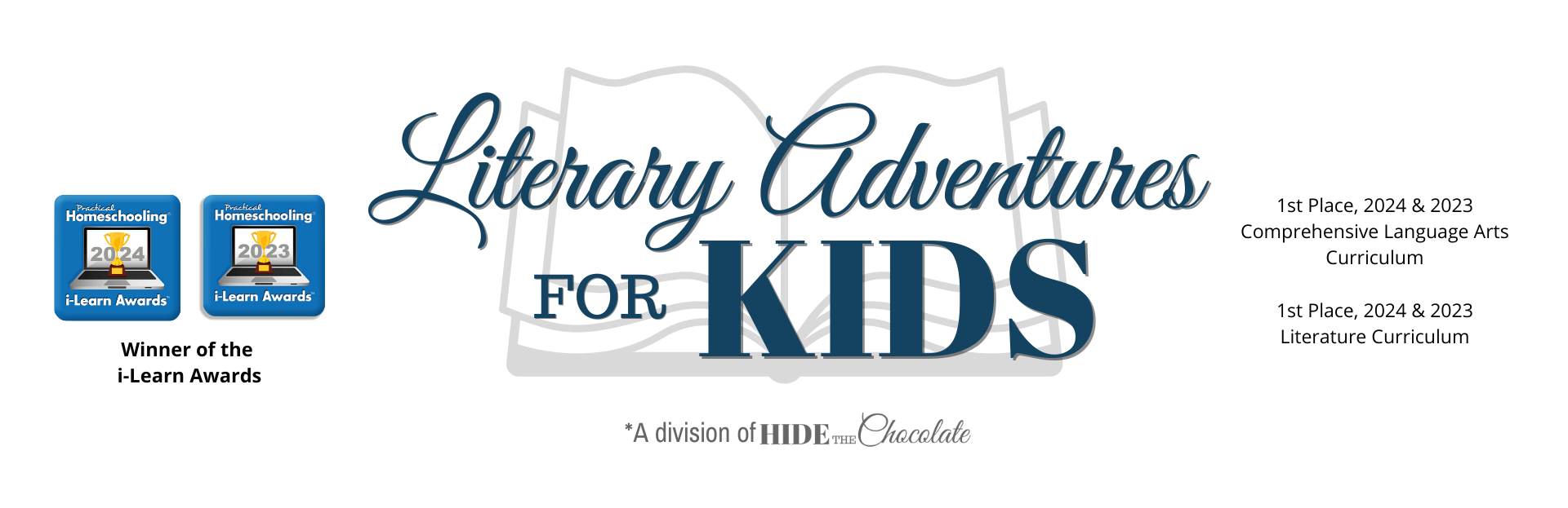 Literary Adventures for Kids logo - Winner of i-Learn Awards