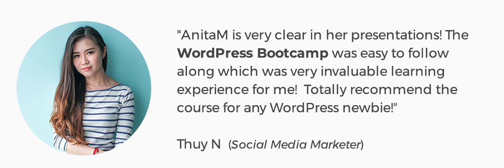 WordPress Bootcamp with AnitaM