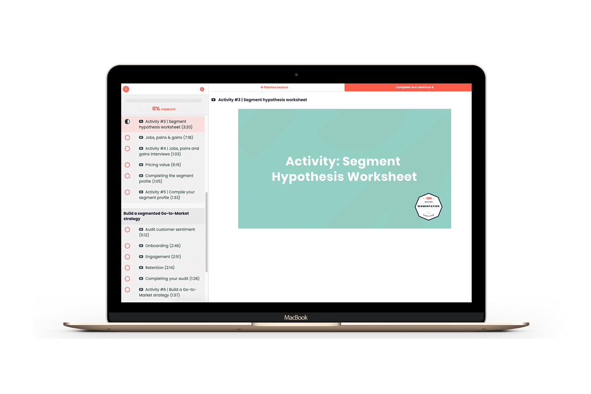 Segmentation hypothesis worksheet