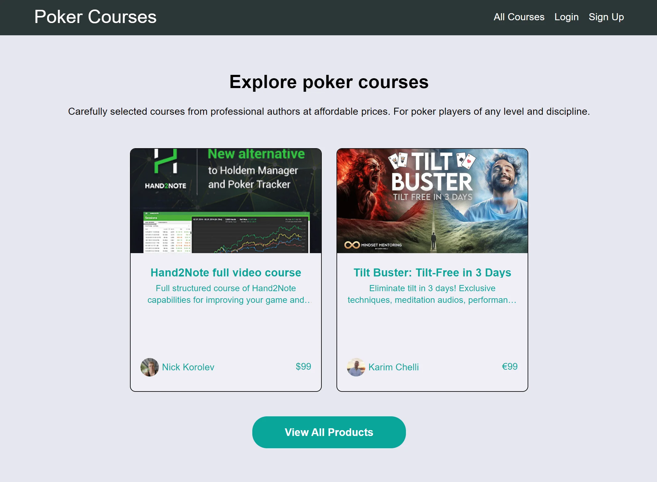 Poker courses