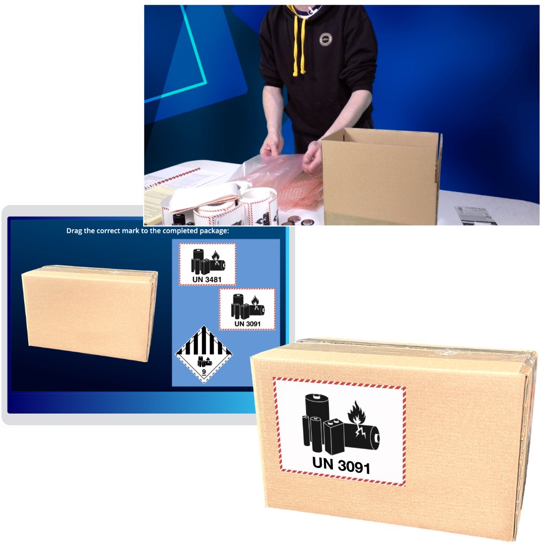 packing methods for section II lithium batteries by air