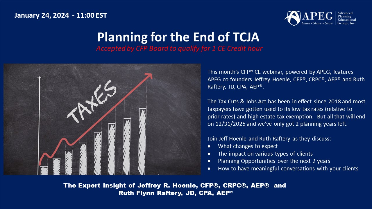 APEG Planning for the End of TCJA