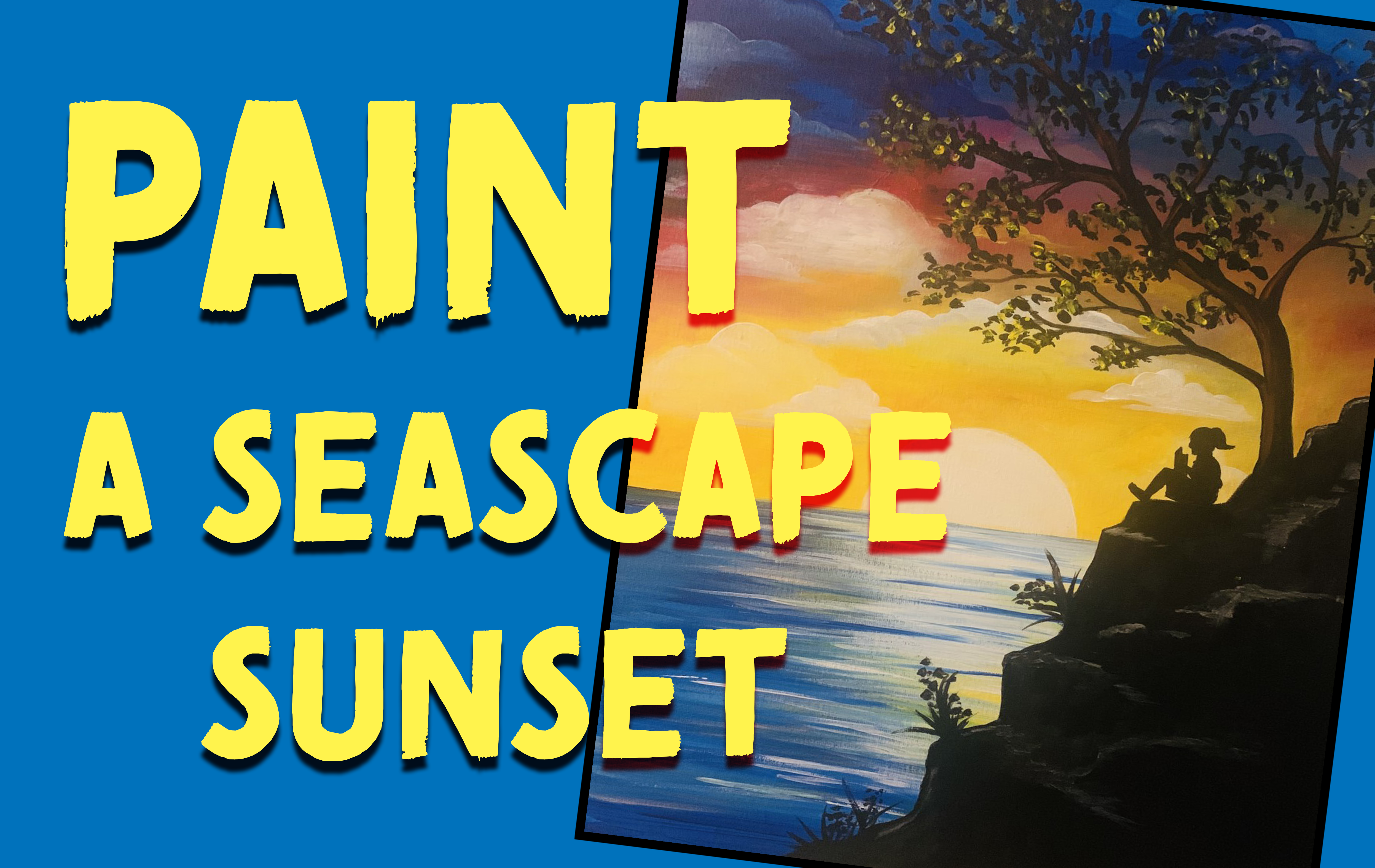 seascape sunset painting