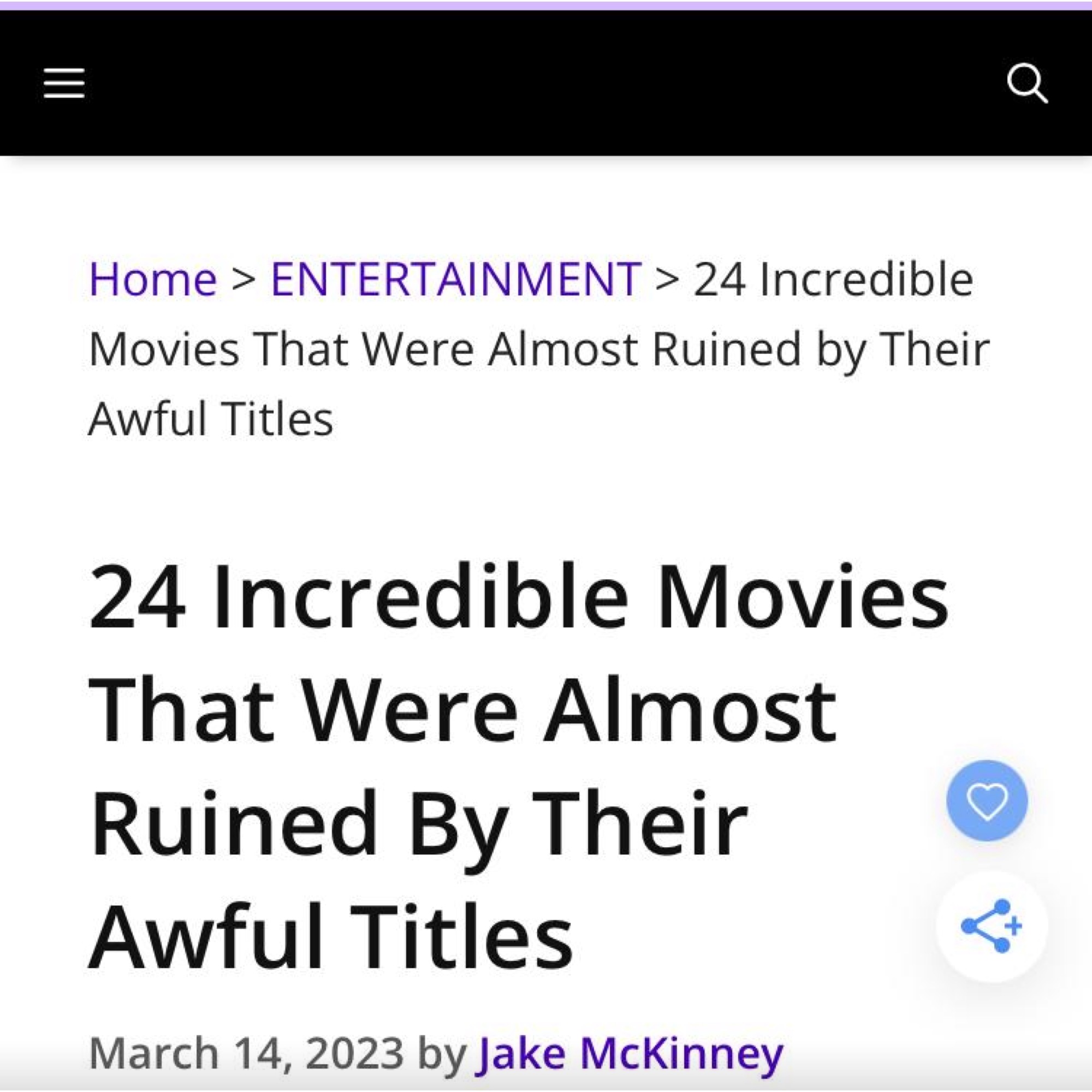 Great for the movie industry