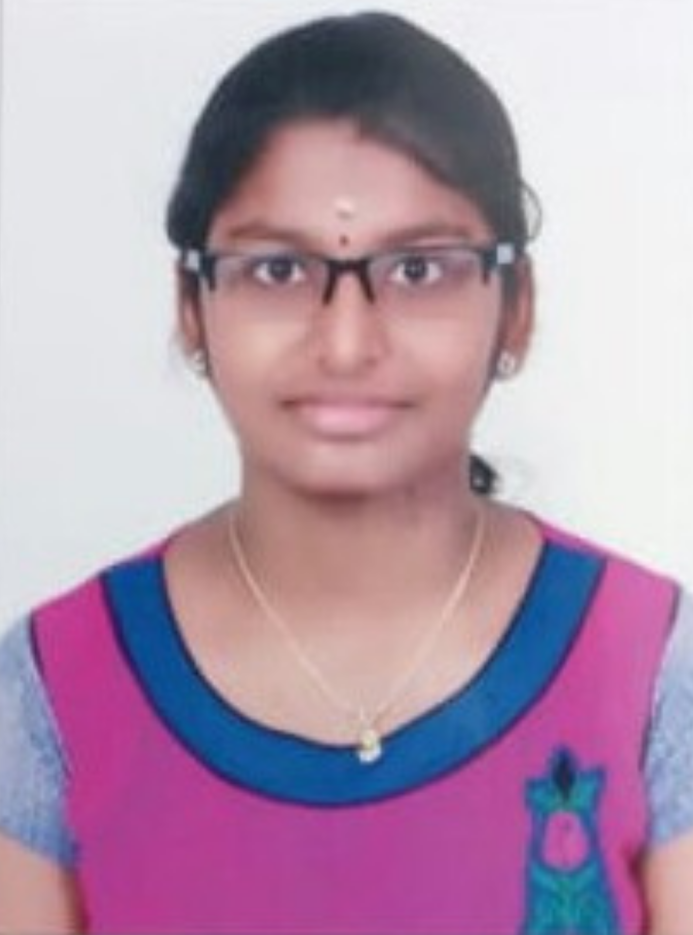 DHARSHINI ALAGAPPAN of  VELAMMAL COLLEGE OF ENGINEERING AND TECHNOLOGY, MADURAI .