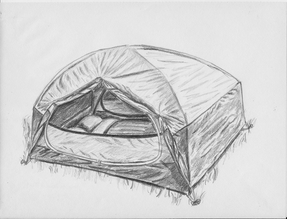 How to Draw a Tent Let's Draw Today Club