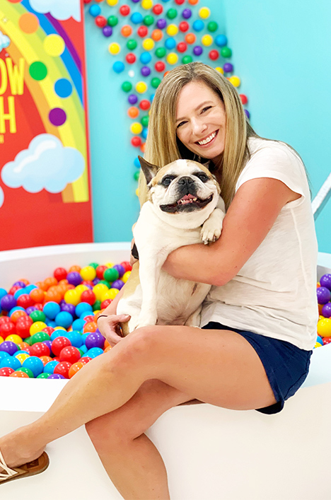 Whitney with her dog Tojo