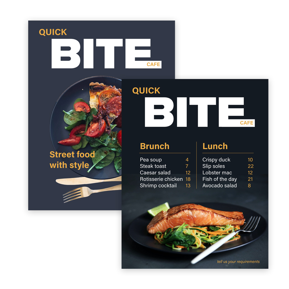 2 page menu created in express