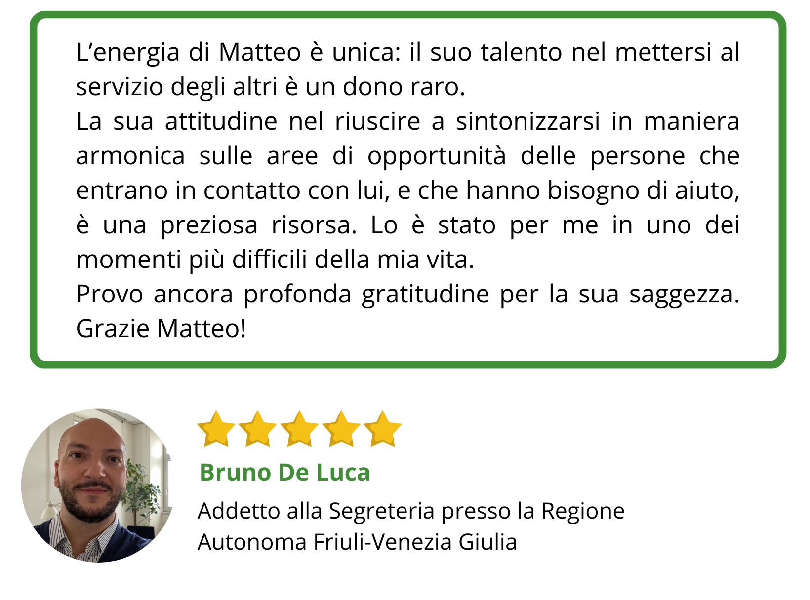 Testimonianza di Bruno De Luca