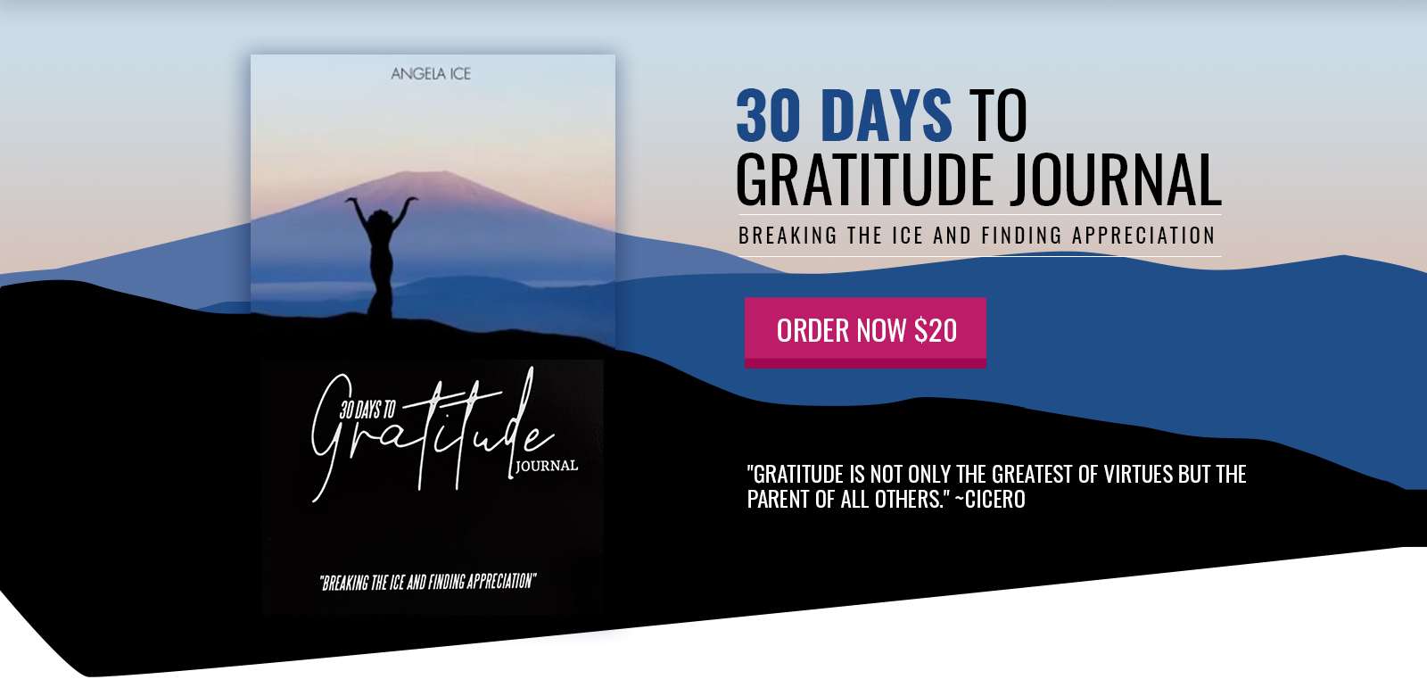 30 Days To Gratitude Journal by Angela Ice. Order now.