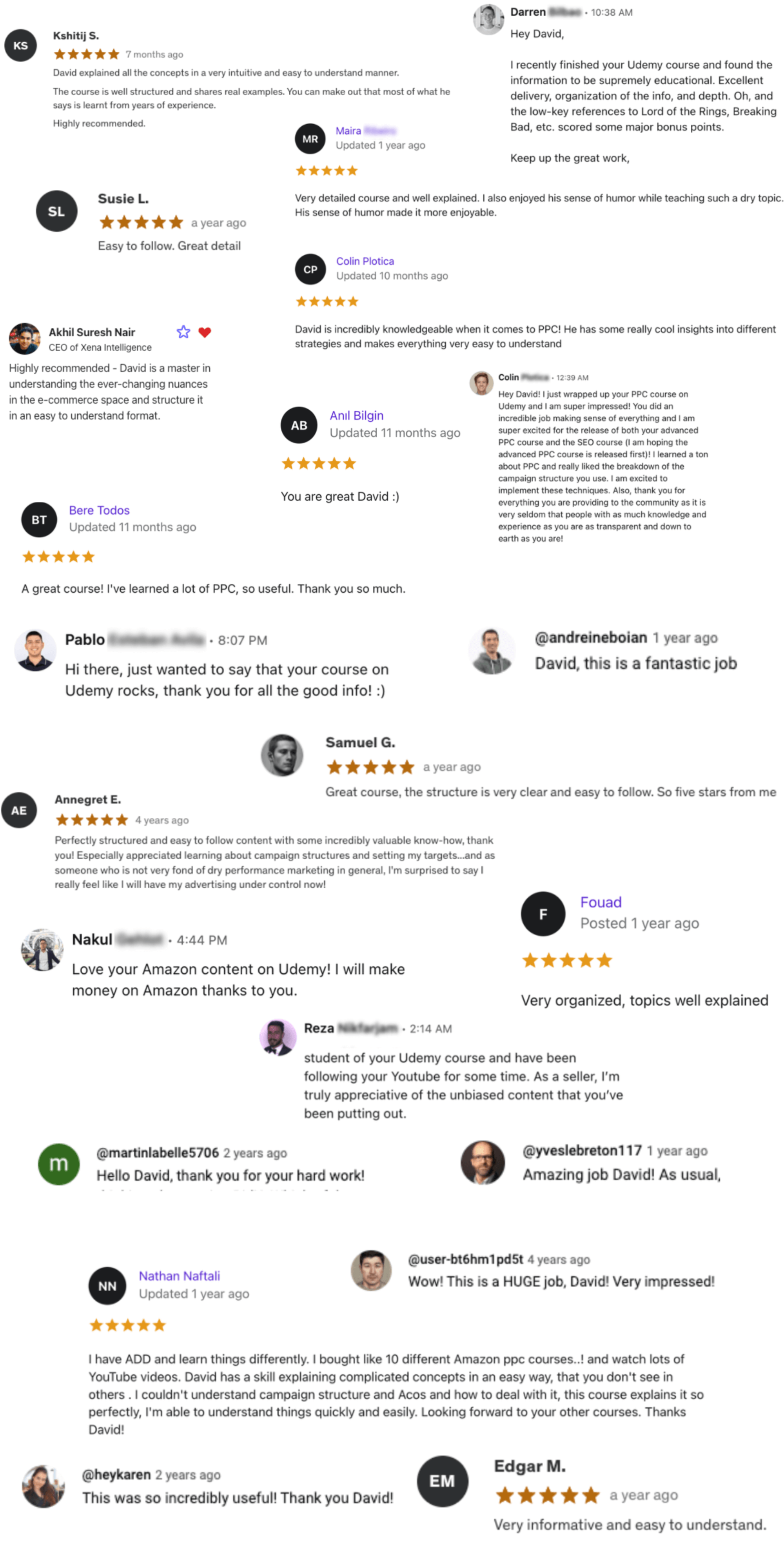 happy people from David Zimmermann courses and content