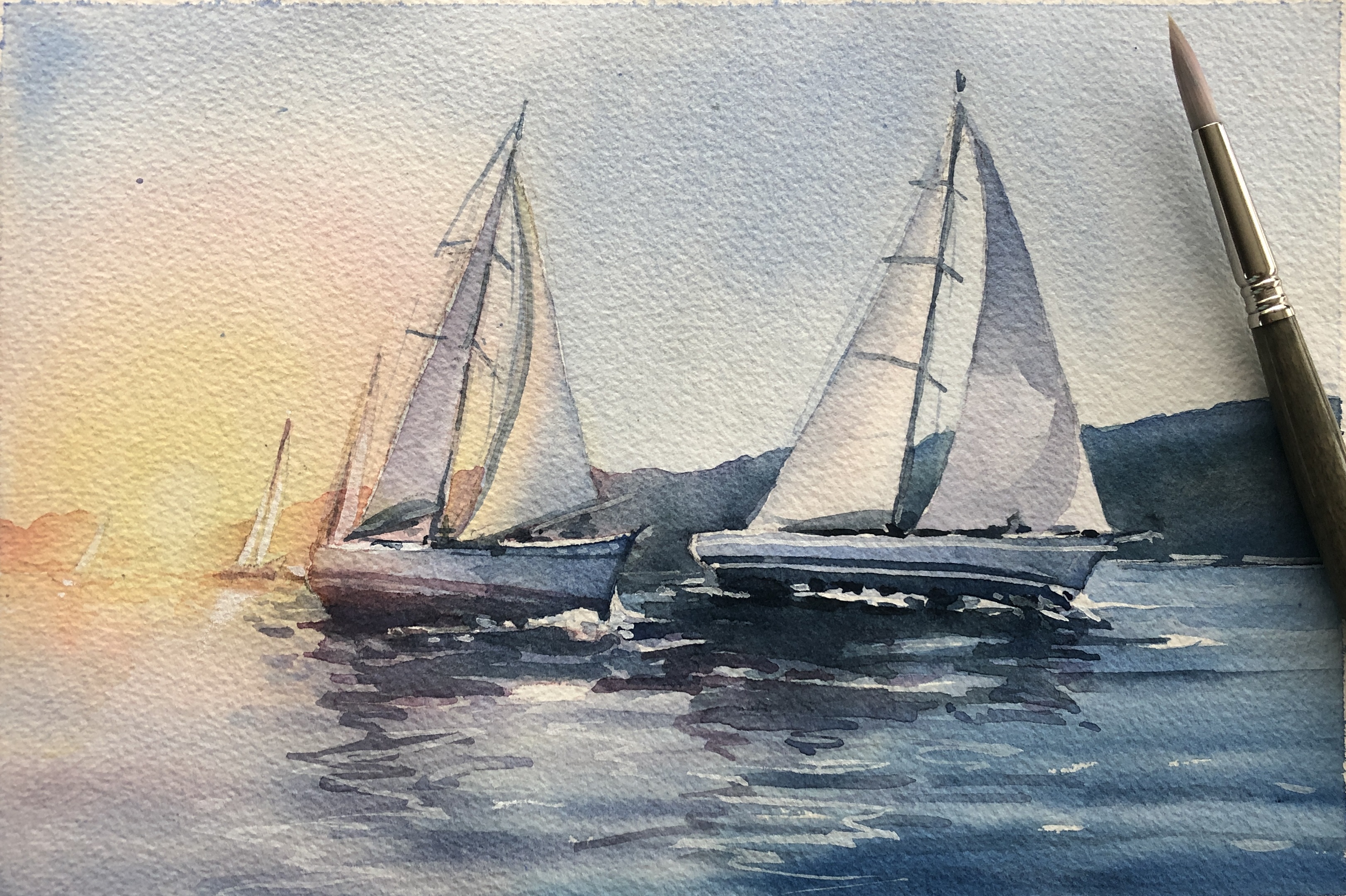 Online watercolour beginners painting tutorials course classes