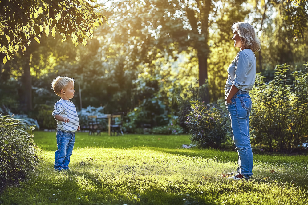 Mom and boy