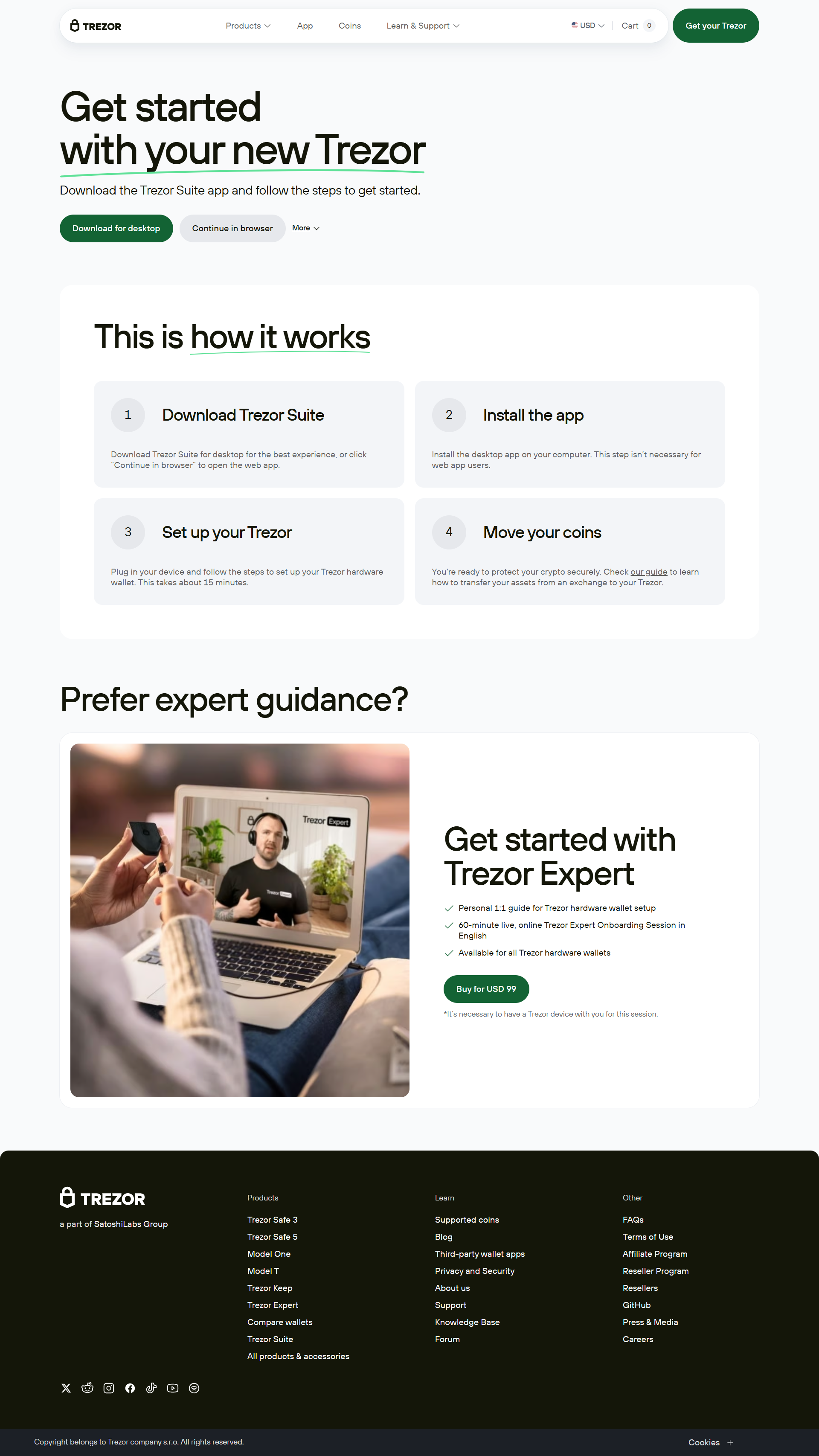 trezor suite