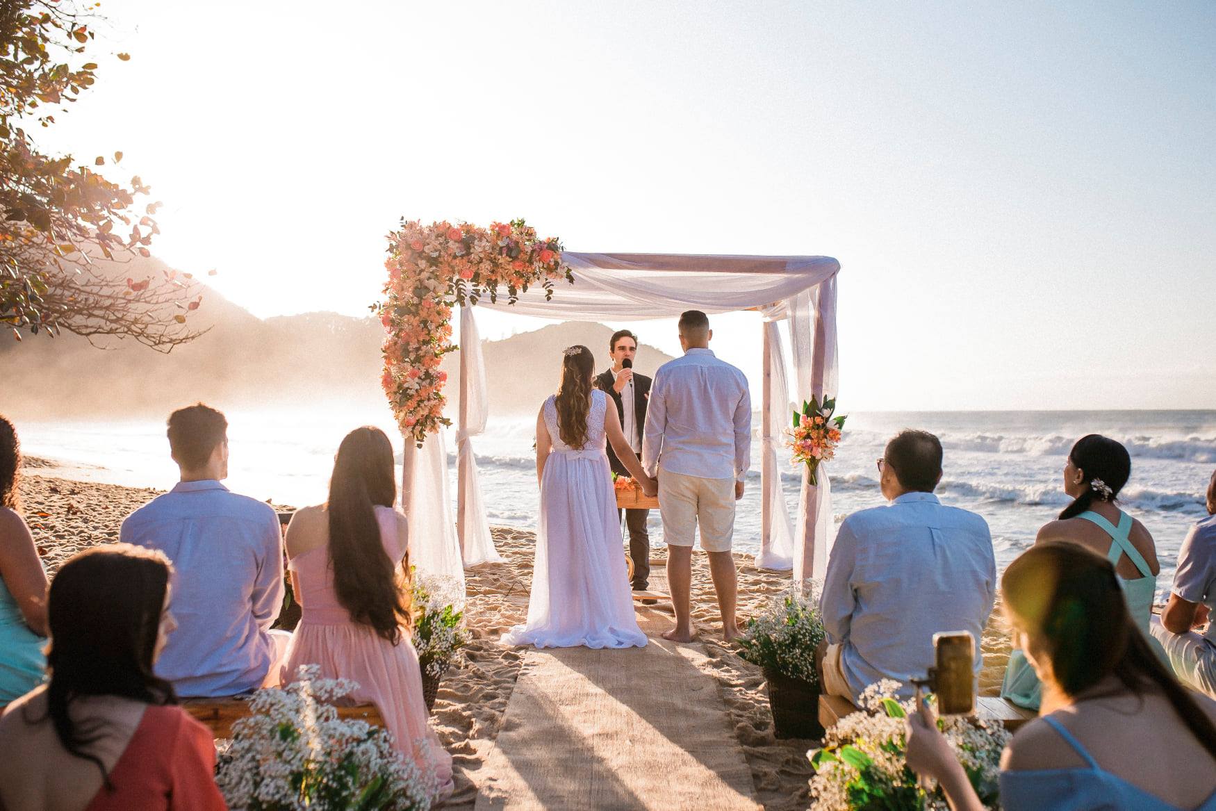 beach wedding ceremony