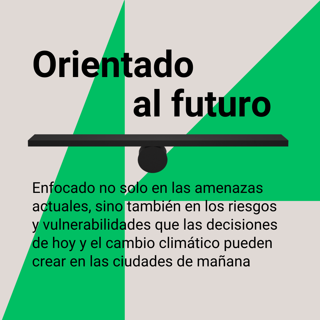 Future-oriented: Focus not only on today's hazards, but the risk and vulnerabilities that today's decisions and ongoing climate change can create in tomorrow's cities