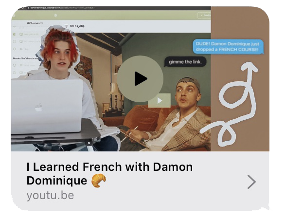 I learned French online with Damon Dominique