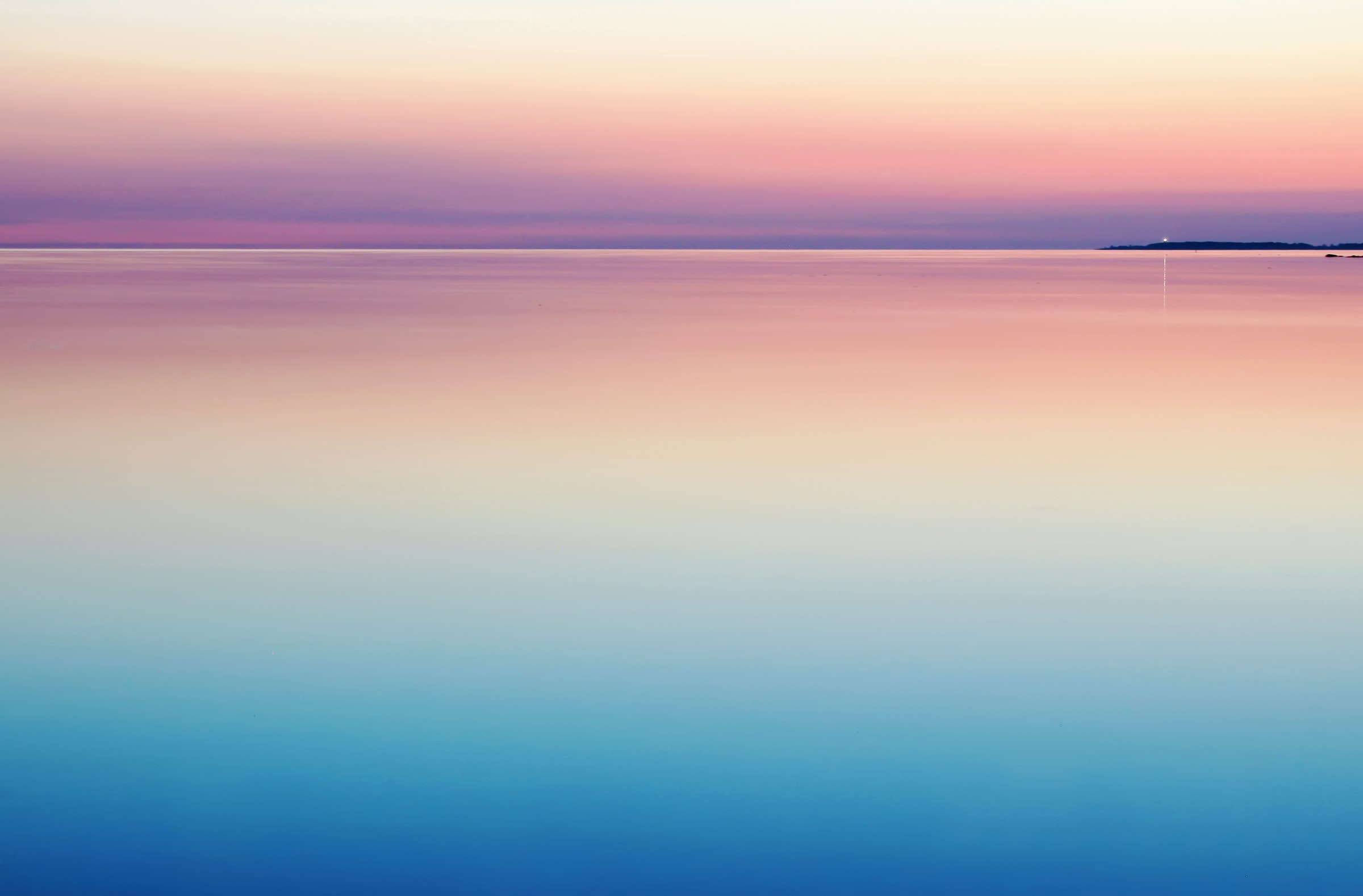 Calm pastel ocean view