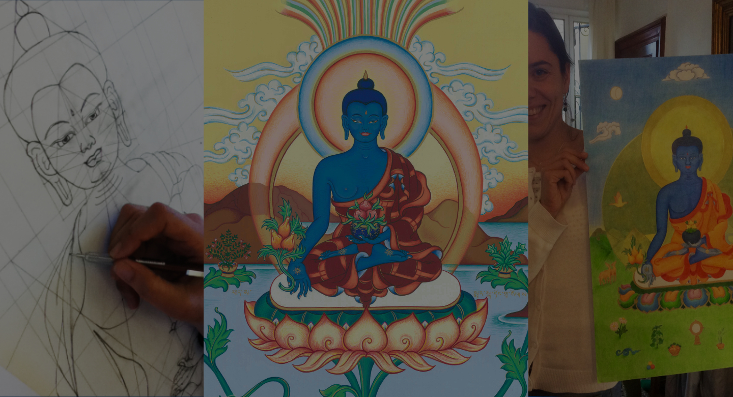 Medicine Buddha drawing and painting course