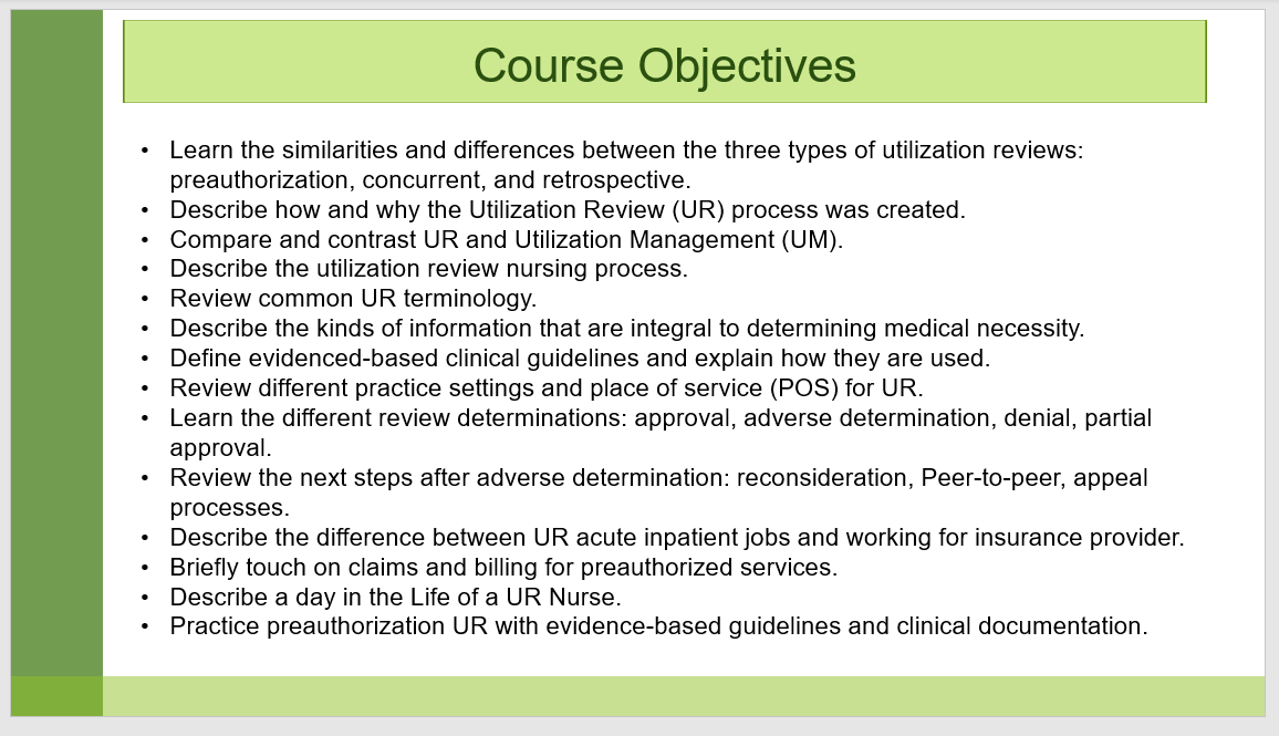 Utilization Review 101 for Nurses Care/Case Manager, Official Remote