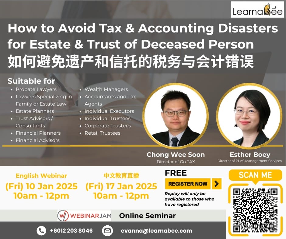 How to Avoid Tax  Accounting Disasters for Estate  Trust of Deceased Person