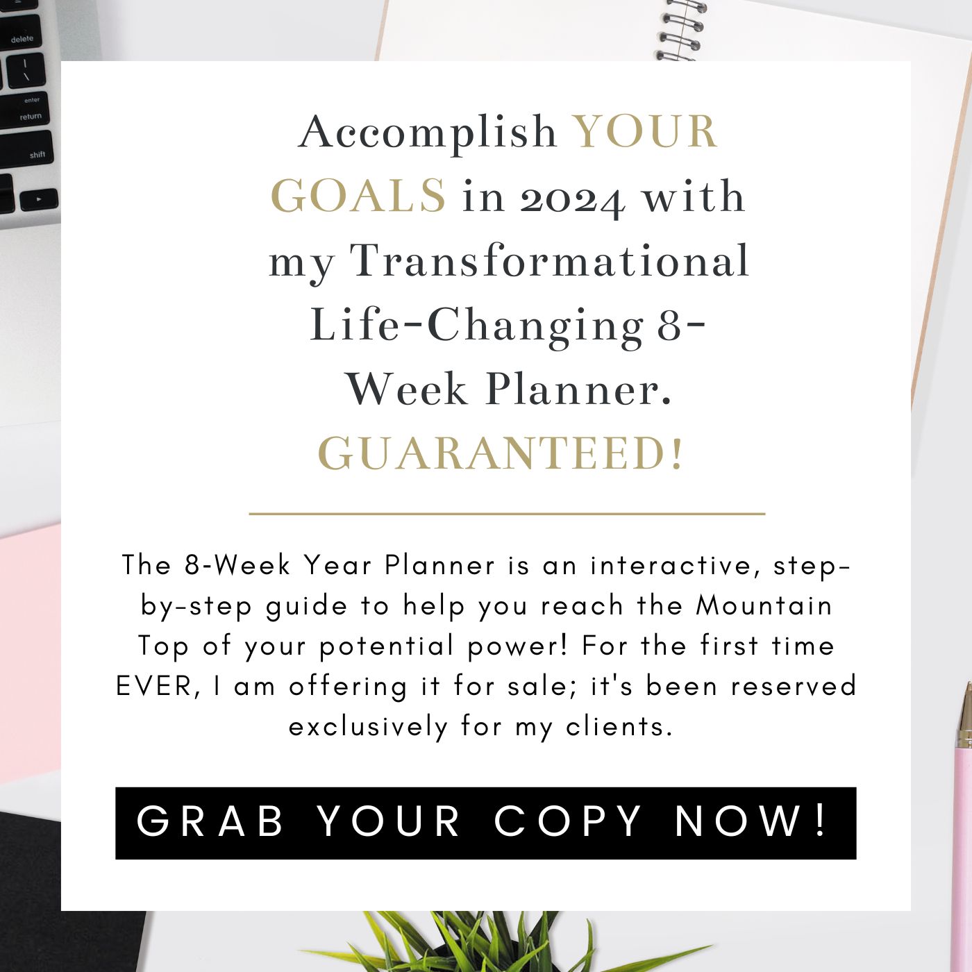 Accomplish your goals in 2024 with this life changing planner