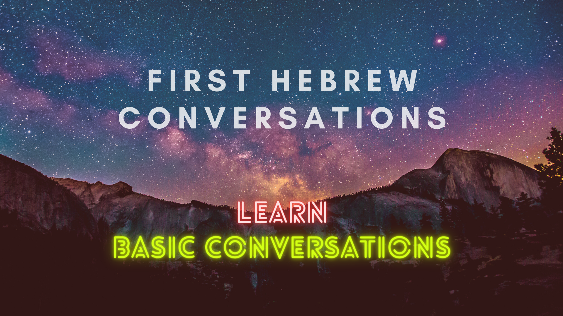 First Hebrew conversations for beginners