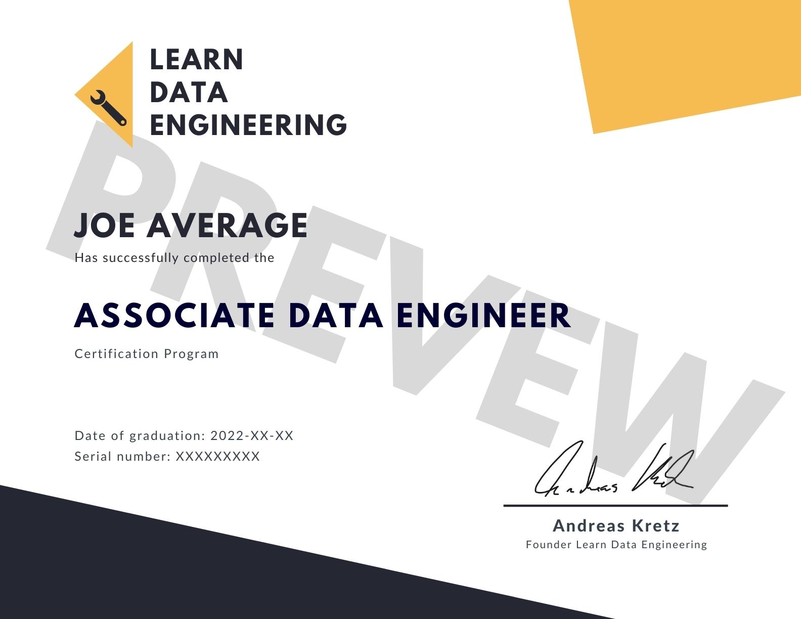 Associate Data Engineer Certification Learn Data Engineering