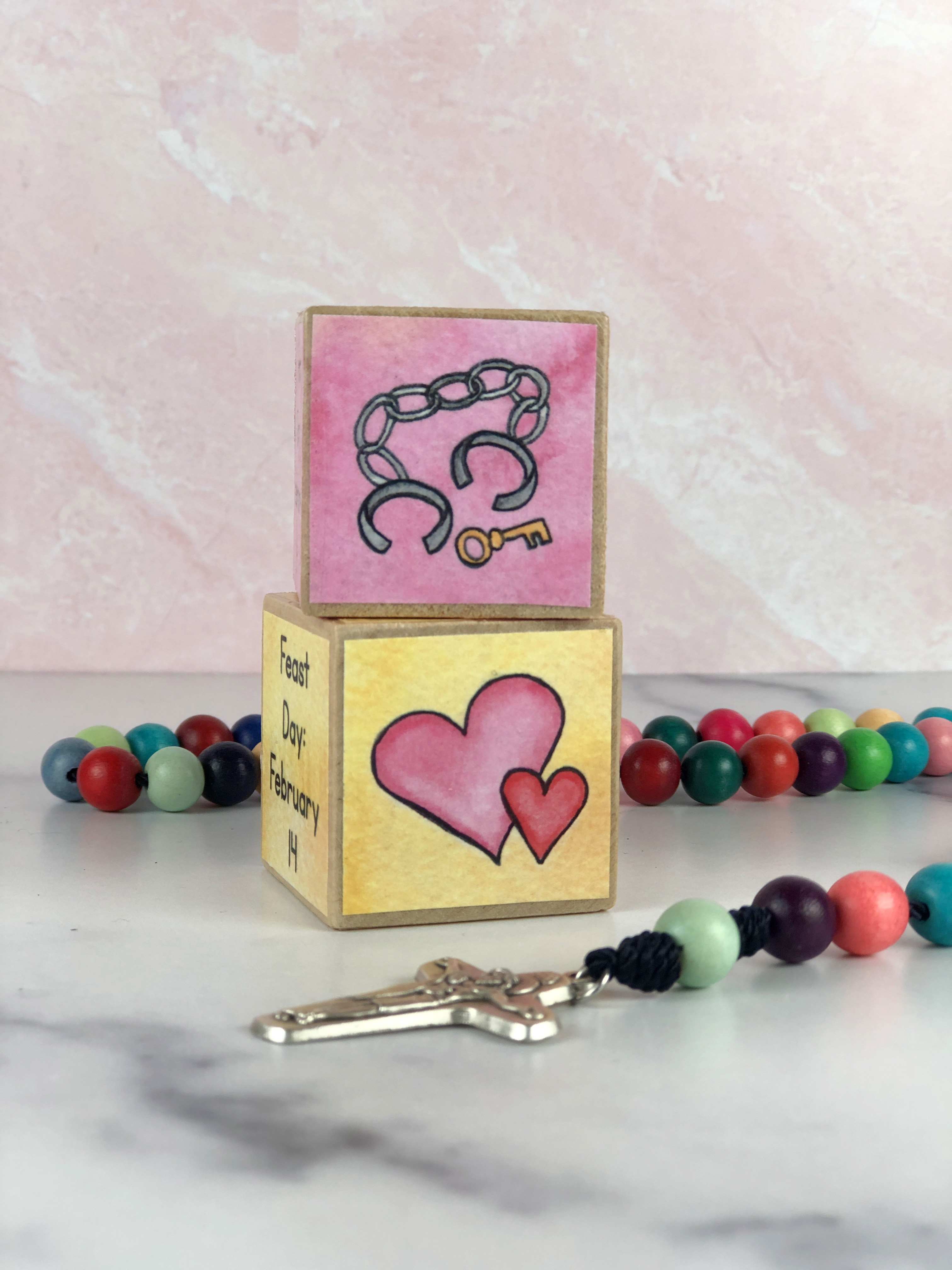 Symbols on February Saint Blocks