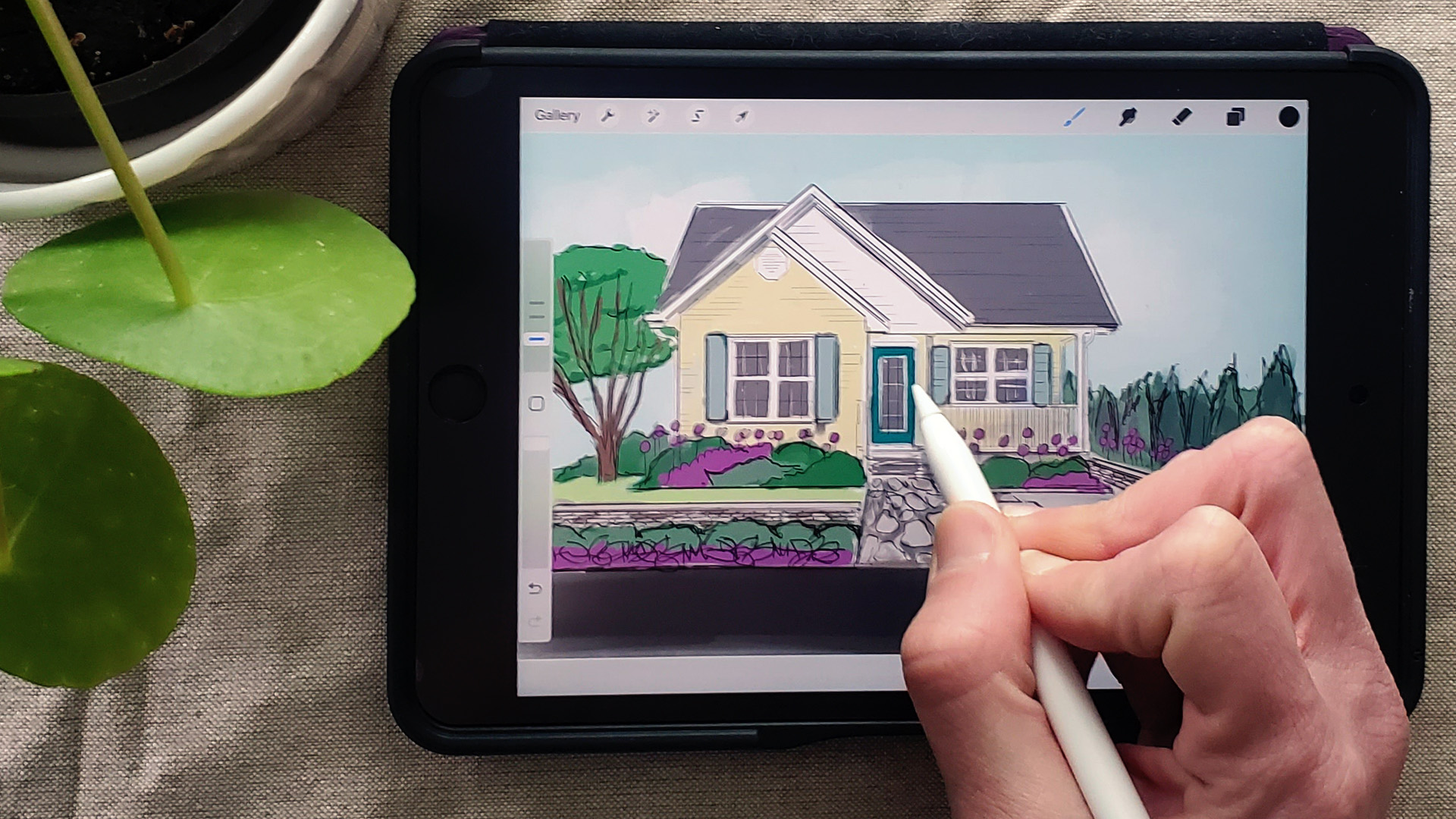 Learn how to draw smooth lines in Procreate with 2 Easy Techniques