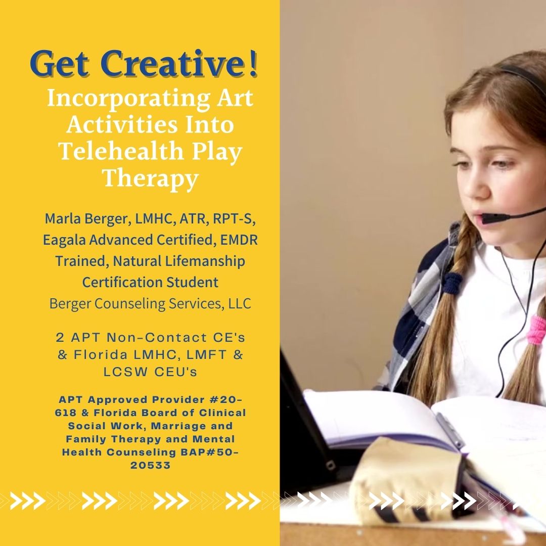 Art Techniques for telehealth play therapy