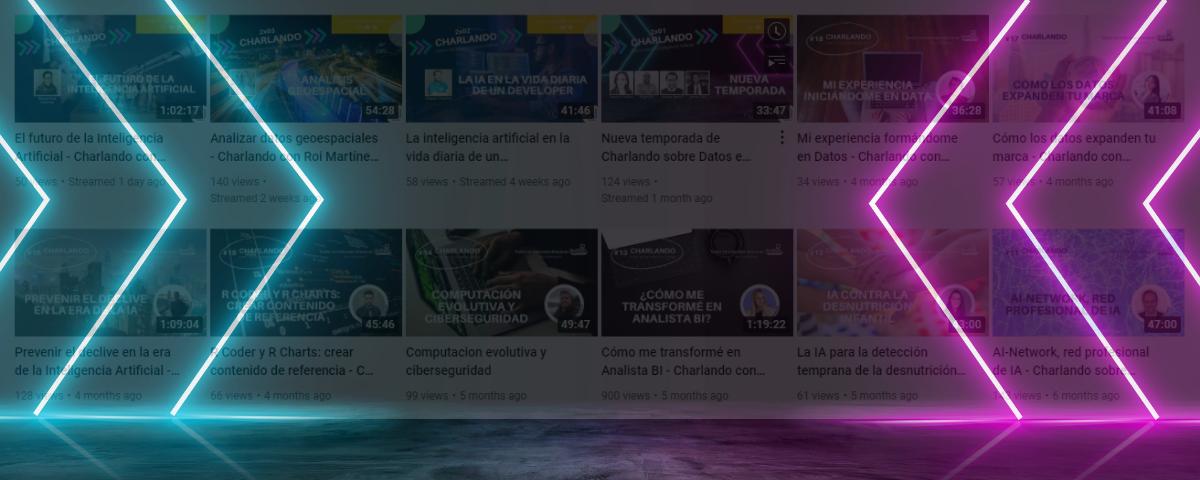 Background del Youtube de AI-Network con los streaming cada dos semanas.