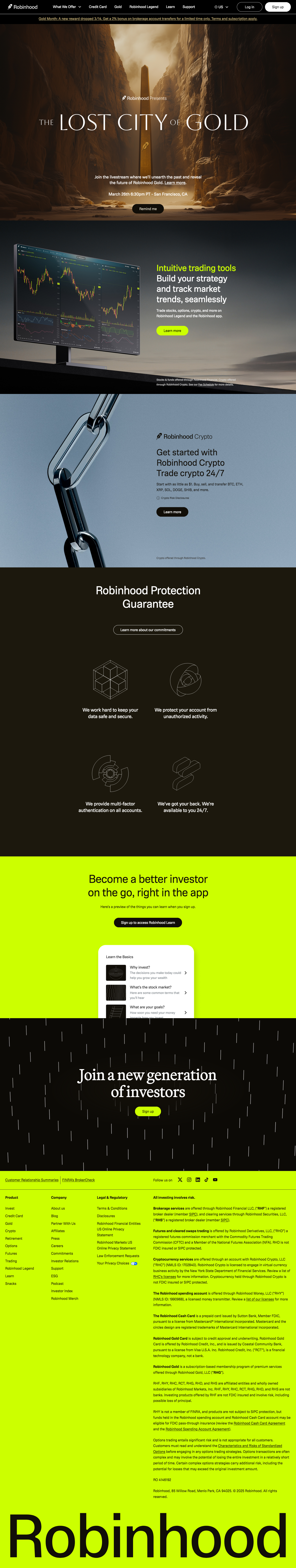 robinhood login